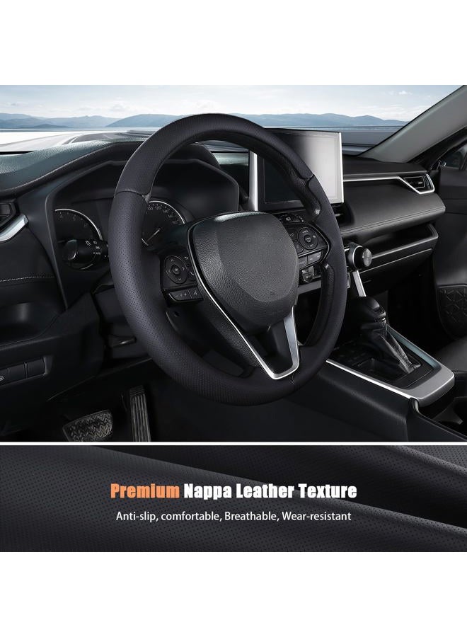 Aimato Customized Steering Wheel Cover for Toyota Camry 2018-2024/RAV4 2019-2025/Corolla 2020-2025/Avalon 2019-2022/Venza 2021-2024 Thin,Anti-Slip,Scratch-Resistant Exclusive Car Accessory for Toyota - Image 3