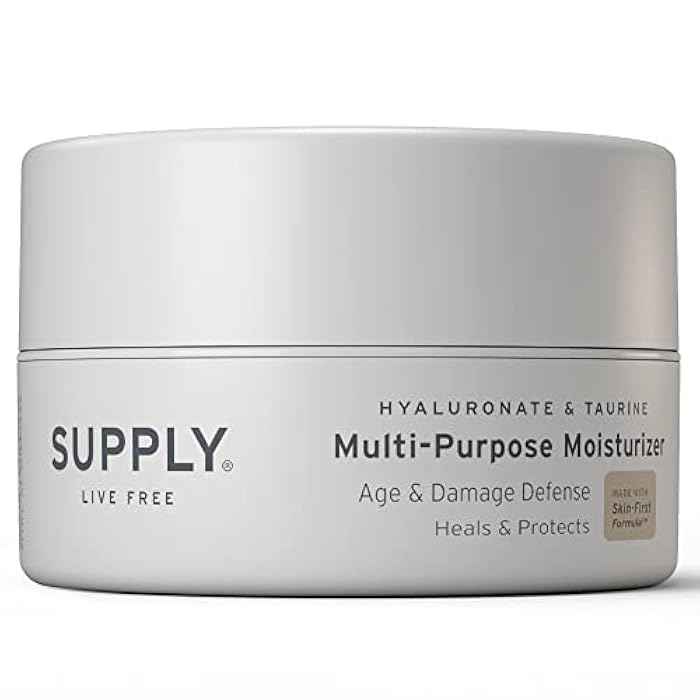 Supply Men’s Facial Moisturizer – Lightweight, Plant-Based Daily Face Cream with Aloe Vera, Green Tea & Shea Butter – Anti-Aging, Oil-Free Hydration for Wrinkles, Fine Lines & Firmness- 3.4oz - Image 1
