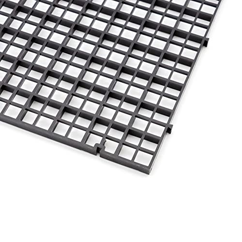 ALEGI Aquarium Fish Tank Bottom Isolation 4 Pcs, Plastic Egg Crate Grid Divider Tray Egg (L 4pcs Black) - Image 3