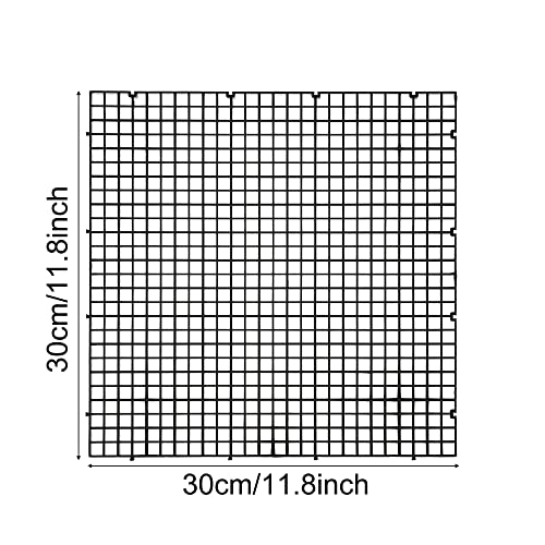ALEGI Aquarium Fish Tank Bottom Isolation 4 Pcs, Plastic Egg Crate Grid Divider Tray Egg (L 4pcs Black) - Image 2