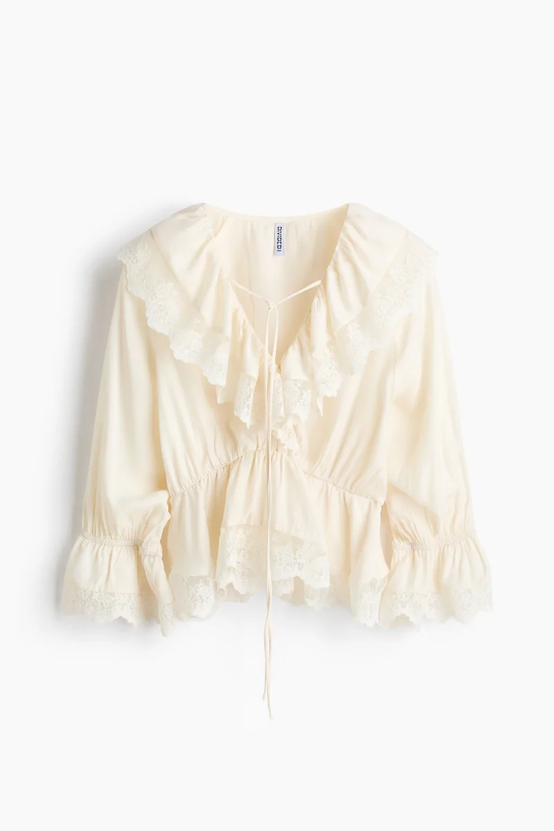H&M  Flounced peplum blouse for Women | Best Price UAE