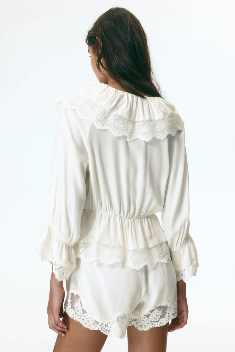 H&M  Flounced peplum blouse for Women | Best Price UAE