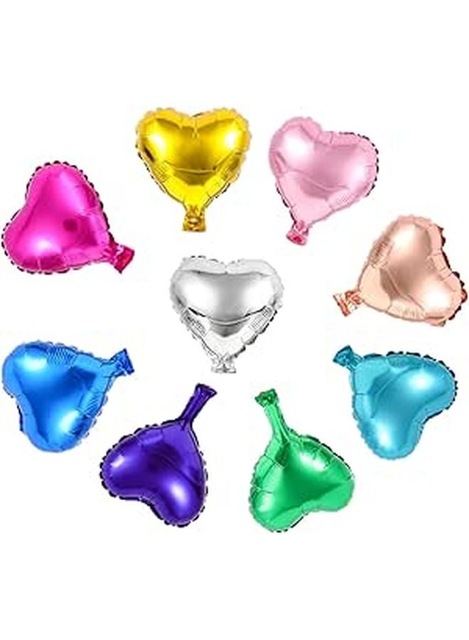 20 Pcs 10 Inch Heart Shaped Foil Balloons For Wedding Valentine Party Decor - Image 1