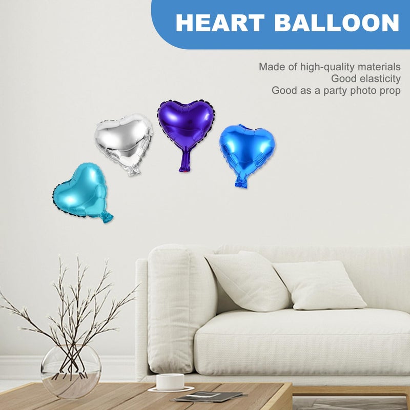 20 Pcs 10 Inch Heart Shaped Foil Balloons For Wedding Valentine Party Decor - Image 5
