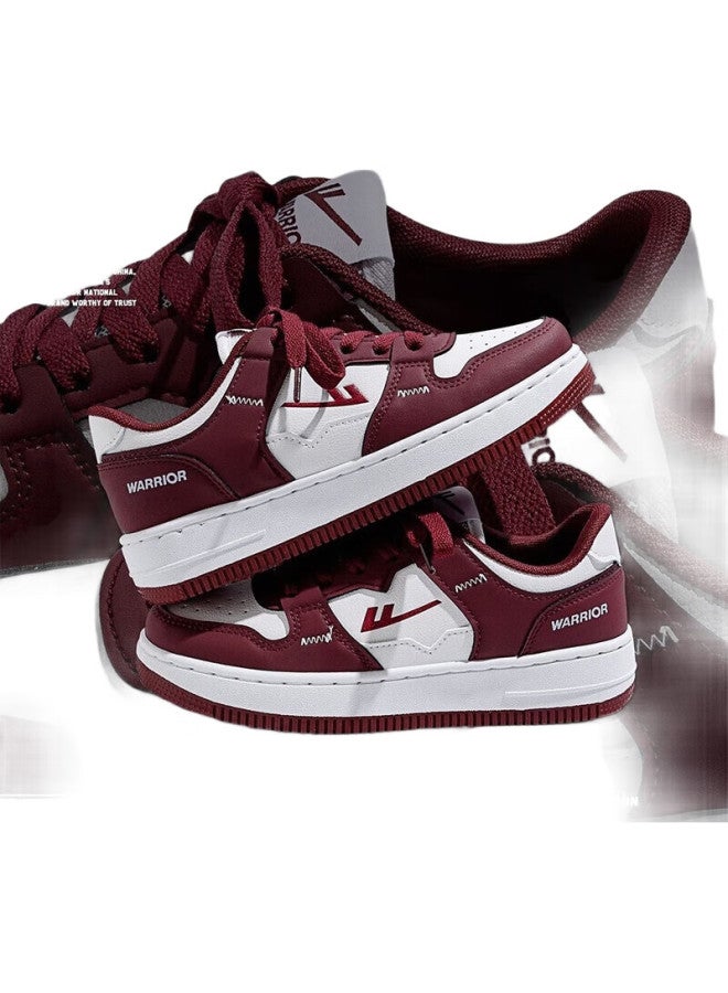 Warrior Official Men'S Sneakers, Versatile Breathable Casual Shoes For Spring, Couples' Sports Shoes For Men And Women, White And Red, Size 39 - Image 3