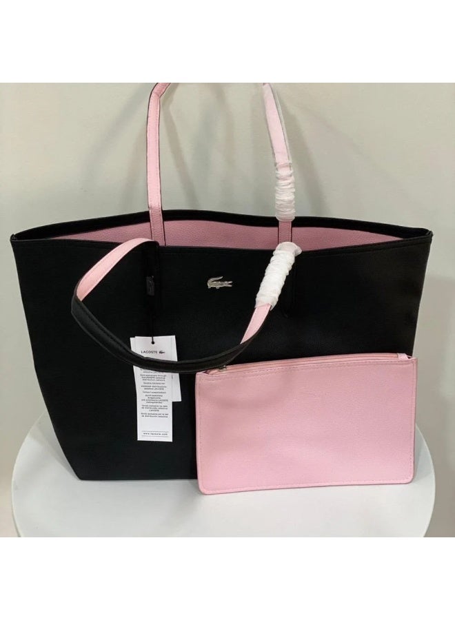 لاكوست حقيبة يد نسائية من لاكوست، ذات وجهين وسعة كبيرة، متعددة الاستخدامات، أنيقة - Image 2