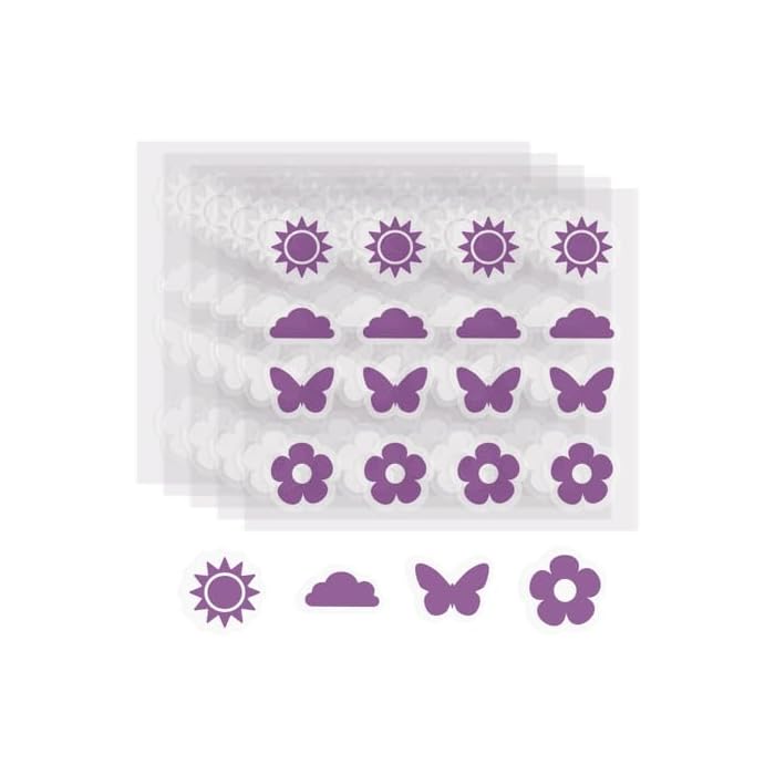 Sunscreen Reapply Reminder Stickers, 80 Count Color-Changing UV Stickers for Sunscreen, Summer Pattern Sunscreen Dots, Visual Outdoor Sun Care Reminder for Beach, Park, Travel, Kids & Adults