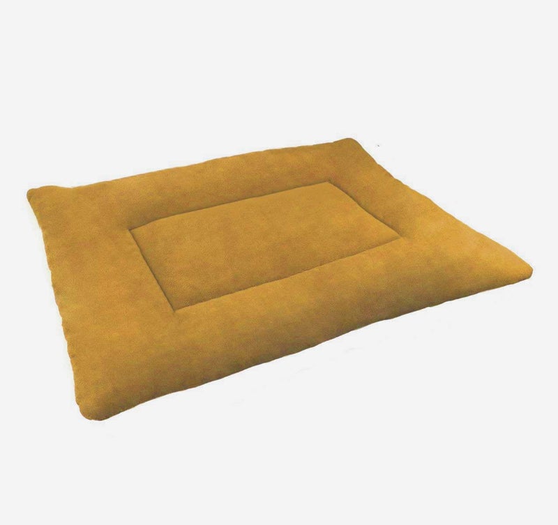 Fluffy's Luxurious Rectangular Polyester Soft Bed for Dog/Cat (Medium, Beige) - Image 2