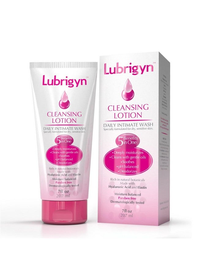 Lubrigyn - Cleansing Lotion, Moisturizing and Replenishing Daily Feminine Wash, Hyaluronic Acid-Enriched Feminine Care for Dry and Delicate Skin, pH Balancing Wash with Fitoextract Complex, 7 fl oz - Image 1