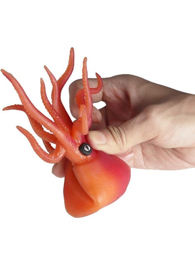 Amitasha Aquatic Animal Toy for Kids Realistic Squid Fish Squishy Figurines Rubber Sea Animal Soft Squeeze Toy for Boys Girls Lookalike Ocean Creatures Educational Gift - Image 2