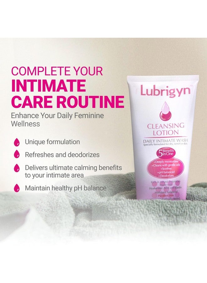 Lubrigyn - Cleansing Lotion, Moisturizing and Replenishing Daily Feminine Wash, Hyaluronic Acid-Enriched Feminine Care for Dry and Delicate Skin, pH Balancing Wash with Fitoextract Complex, 7 fl oz - Image 3
