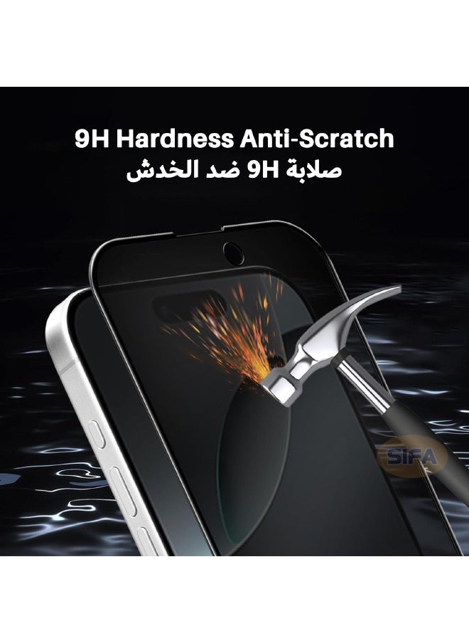 Glass 2 Pack iPhone 16 Pro Max Privacy Screen Protector, [30° Anti-Spy][9H Hardness][Anti Scratch][Bubble Free] Tempered Screen Protector for iPhone 16 Pro Max 6.9 Inch  - Image 5