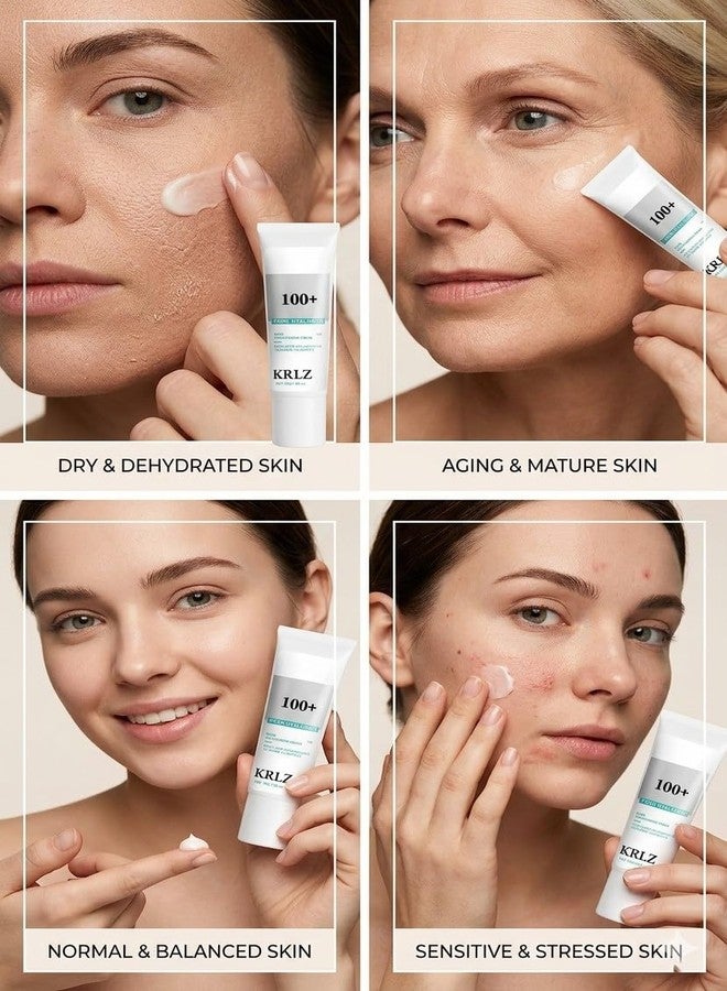 KRLZ PDRN Hyaluronic Acid Moisturizing Cream, Repairing Face Moisturizer with Salmon DNA & NAD+ Hydrolyzed Collagen for Skin Firmness and Radiance, Brightening Nicotinamide - Image 4