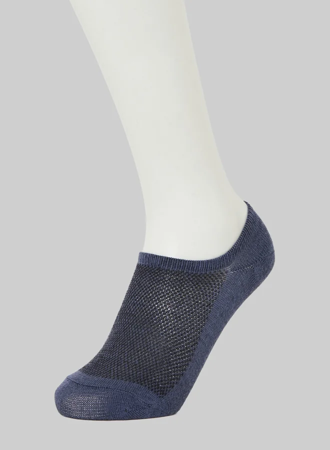 Styli Pack of 5- Solid Breathable No Show Socks