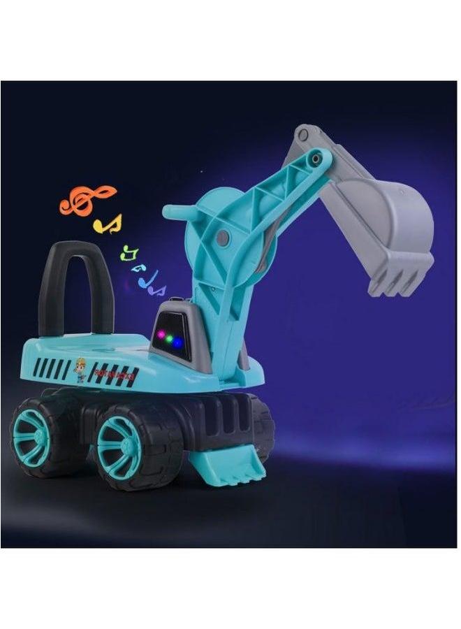 إسكدنيا Children's Excavator 1-6 Years Old With Music, Lights, Can Sit and Slide Construction Vehicle, 360-degree Rotation, Baby Toy Car. - Image 5