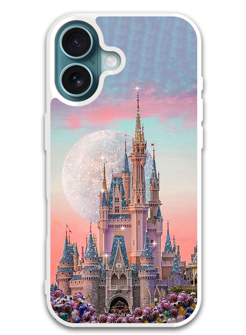 Theodor Protective Case Cover For APPLE IPHONE 16 Disney Castle (White Bumper) - Image 1