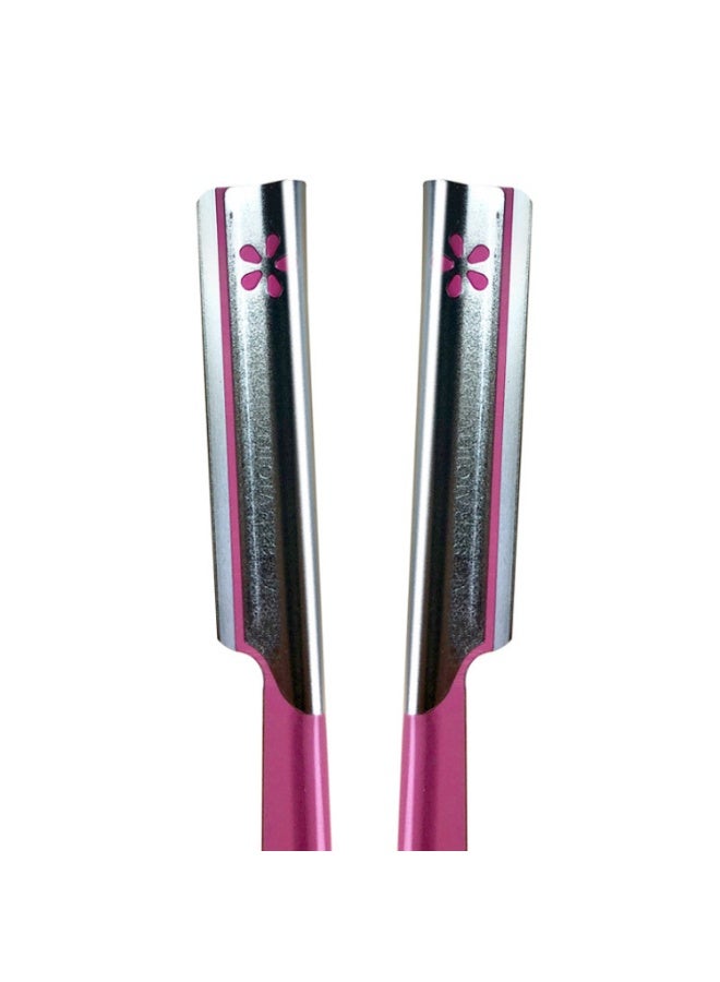 كاي ٣ شفرات حلاقة نسائية من كاي، مناسبة لشعر الوجه والجسم، باللون الأحمر - Image 3