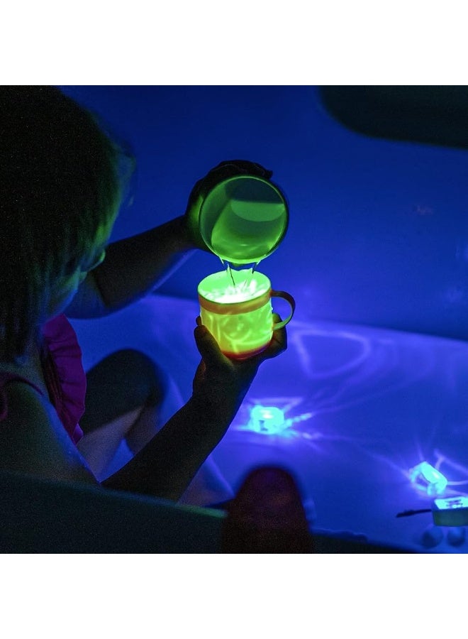 Glo Pals New Glo Pals Pippa Water-Activated Bath Toy with 6 Reusable Light-Up Cubes for Sensory Play - Image 1