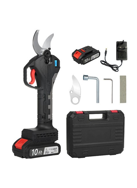 Electric Pruning Shears Cordless Electric Pruning Battery Powered Tree Branch Pruner with Brushless Motor 21V Lithium Battery 30mm-40mm Inch Cutting Diameter LCD Display Screen