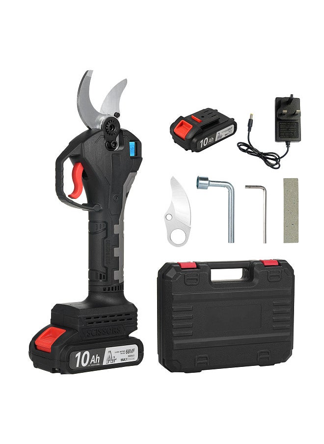 Electric Pruning Shears Cordless Electric Pruning Battery Powered Tree Branch Pruner with Brushless Motor 21V Lithium Battery 30mm-40mm Inch Cutting Diameter LCD Display Screen