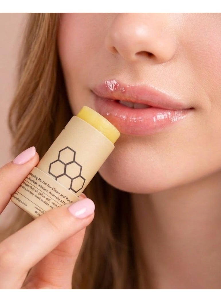 Clean & Pure Cocoa Butter Lip Balm – 100% Natural, Cocoa Butter & Beeswax for Moisturizing, Nourishing & Soft Lips, 6g - Image 5