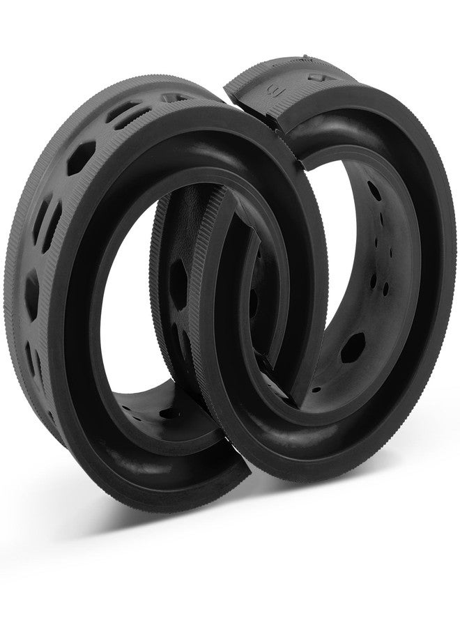 AICARS Shock Absorber Spring Rubber: Coil Spring Booster Cushion Car Bumper Buffer Power Cushion Black B Type- Pack of 2 - Image 1