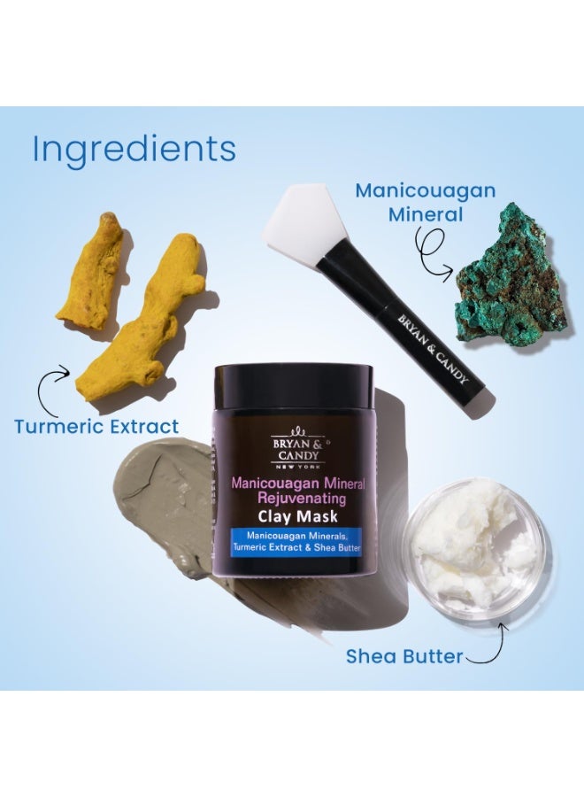 Bryan & Candy New York Manicouagan Mineral Rejuvenating Clay Face Mask with Manicouagan Minerals, Turmeric Extract & Shea Butter (100 gm) - Image 3