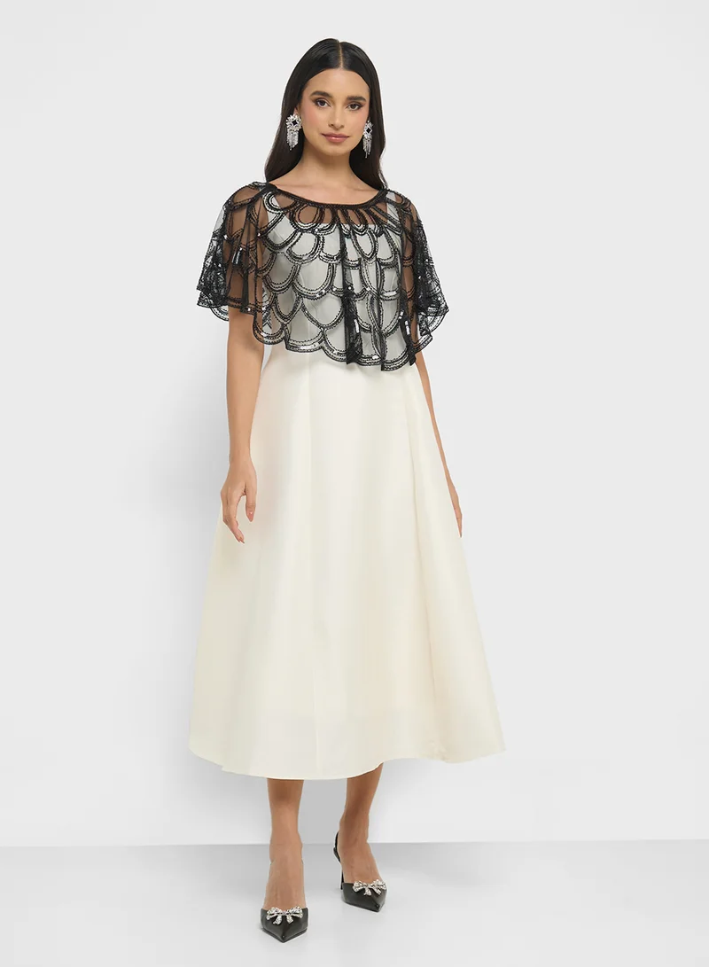 ELLA Embellished Sheer Top