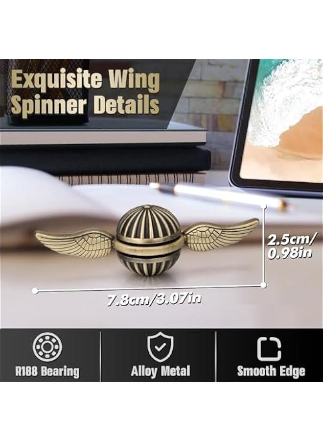 Arabest Sphere Fidget Spinner for Kids Adults, Metal Brass Orb Ball Toy for Stress Relief, Desk Decor for School Office, Birthday Stocking Stuffer Gift, Sensory Toy for Boys Girls (with Premium Case) - Image 2