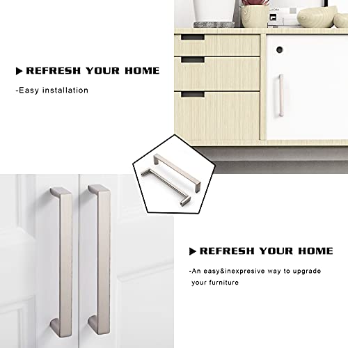 KNOKLOCK 10 Pack 5 Inch(128mm) Kitchen Cabinet Handles Brushed Satin Nickel Cabinet Pulls Kitchen Cabinet Hardware Drawer Pulls for Dresser Cupboard Wardrobe - Image 3