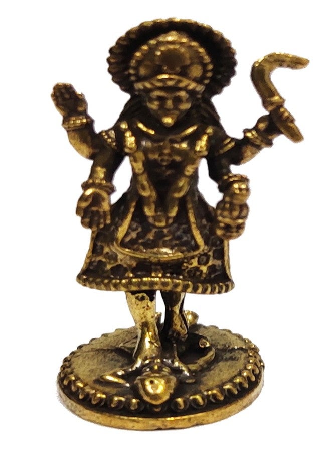 بيربلديب تمثال نحاسي مصغر نادر من Purpledip Kali Mahakali Bhadrakali Chamunda Devi: أيدول فريد من نوعه (12698Z18) - Image 2