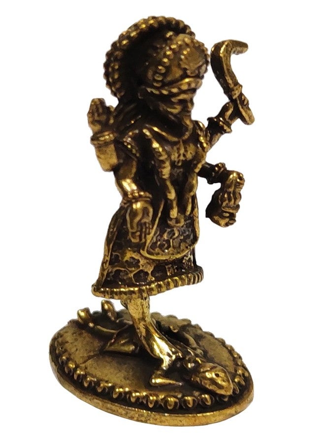 بيربلديب تمثال نحاسي مصغر نادر من Purpledip Kali Mahakali Bhadrakali Chamunda Devi: أيدول فريد من نوعه (12698Z18) - Image 4