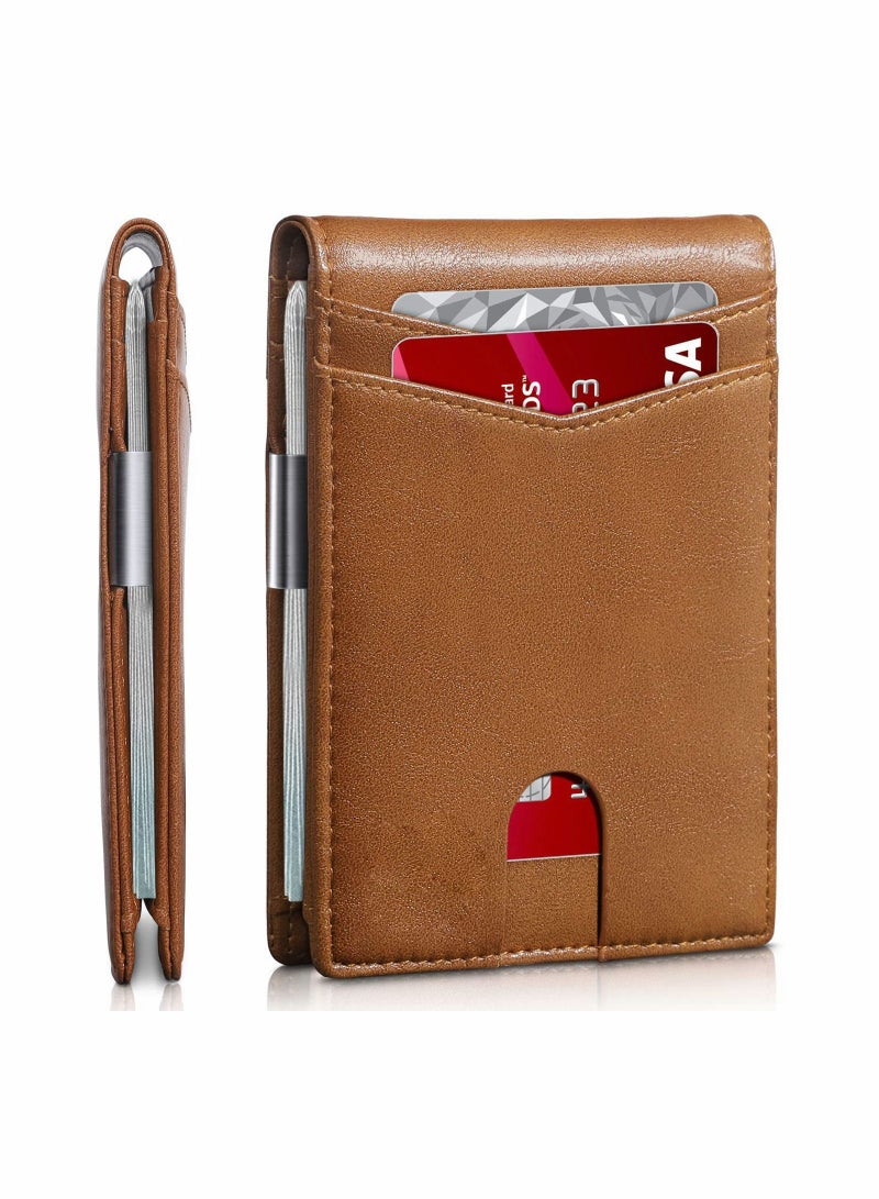 Y&D Wallet for Men Slim Larger Capacity with 12 Slots RFID Blocking Men's Minimalist Front Pocket Bifold Leather ID Window Gift Box  - Image 1