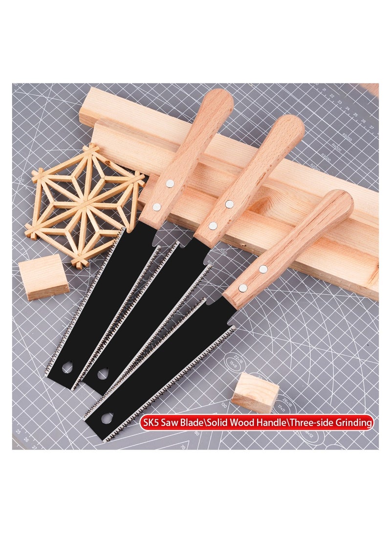 1 Pcs Hand Saw 12.2 Inch Double Edge Sided Pull Saw Ryoba SK5 Flexible Blade 12/15 TPI Flush Cut Beech Handle Wood Saw for Woodworking Tools  - Image 1