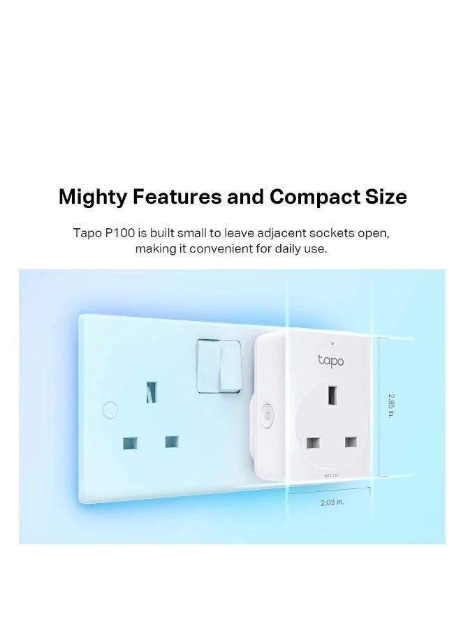 tapo TP-Link Mini Smart Wi-Fi Socket Plug Tapo P100 with Voice Control - Image 2