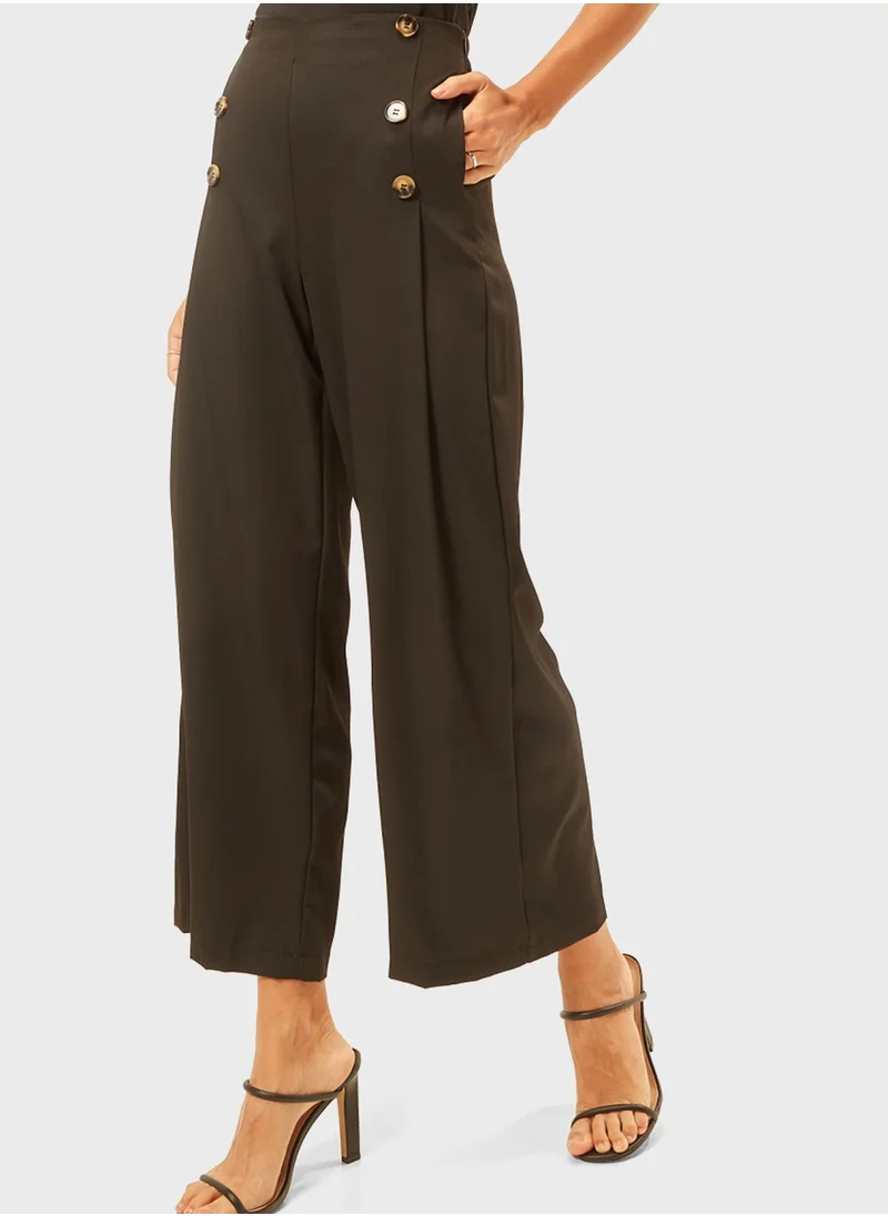 2Xtremz Wide Leg Button Detail Pants