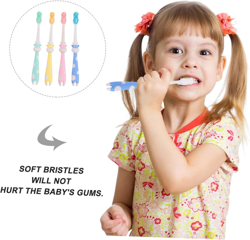 4pcs Animal-Shaped Toothbrush Soft Nylon Bristles Ergonomic Handle Safe Oral Cleaner for Boys Cute Design Random Color - Image 2