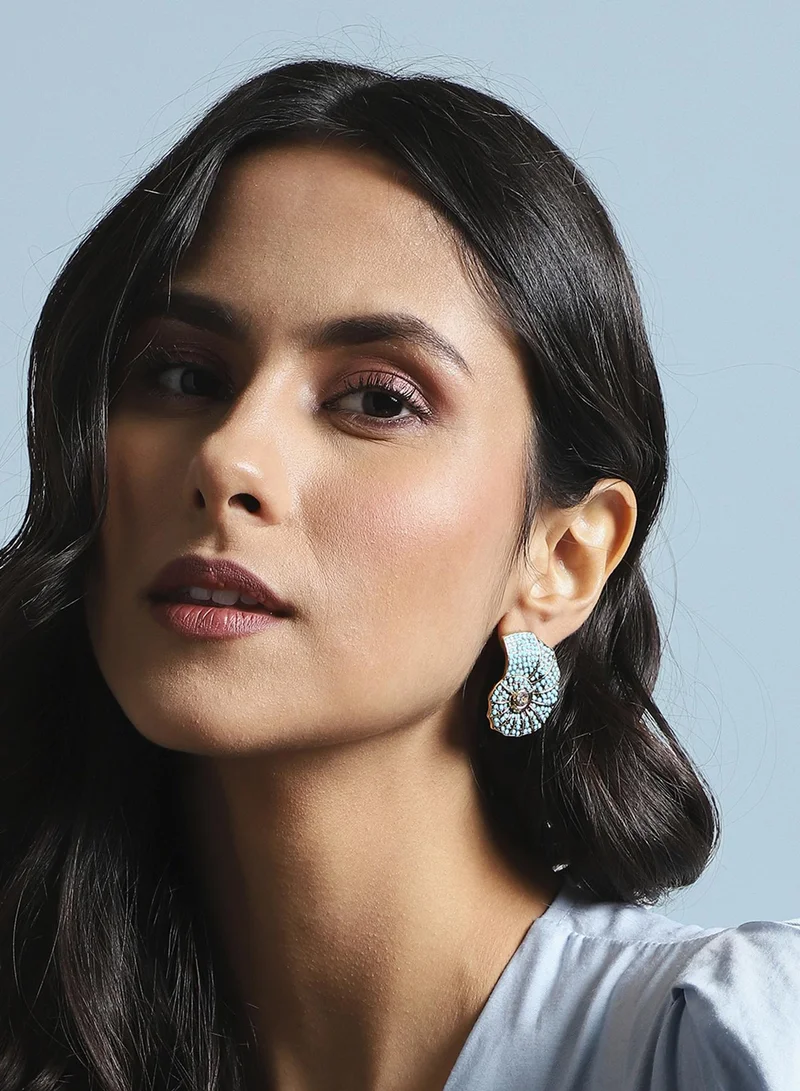 سوهي أقراط صدفة - أزرق فاتح