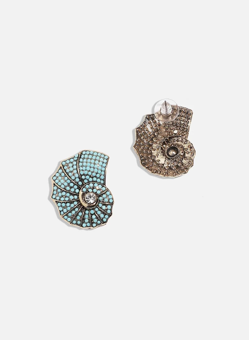 سوهي أقراط صدفة - أزرق فاتح