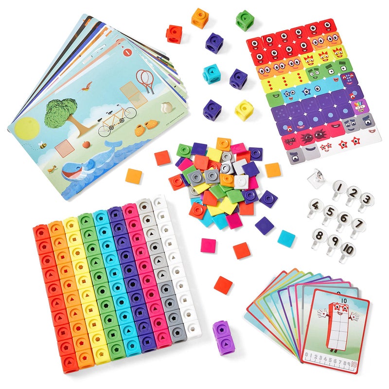 hand2mind MathLink Cubes Numberblocks 1-10 Activity Set, 30 Preschool Learning Activities, Counting Blocks, Linking Cubes, Educational Toys for Kids, Number Games, Math Manipulatives Kindergarten - Image 5
