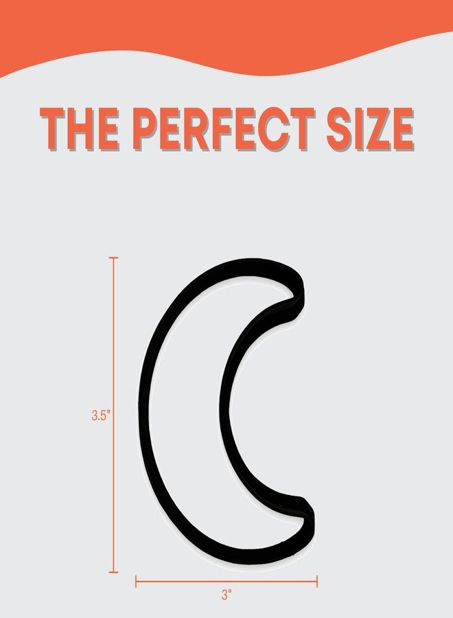 Bundle of Fun Crescent Moon Cookie Cutter with Easy Push Design, 3D Printed in USA (3.5 Inch) - Image 2