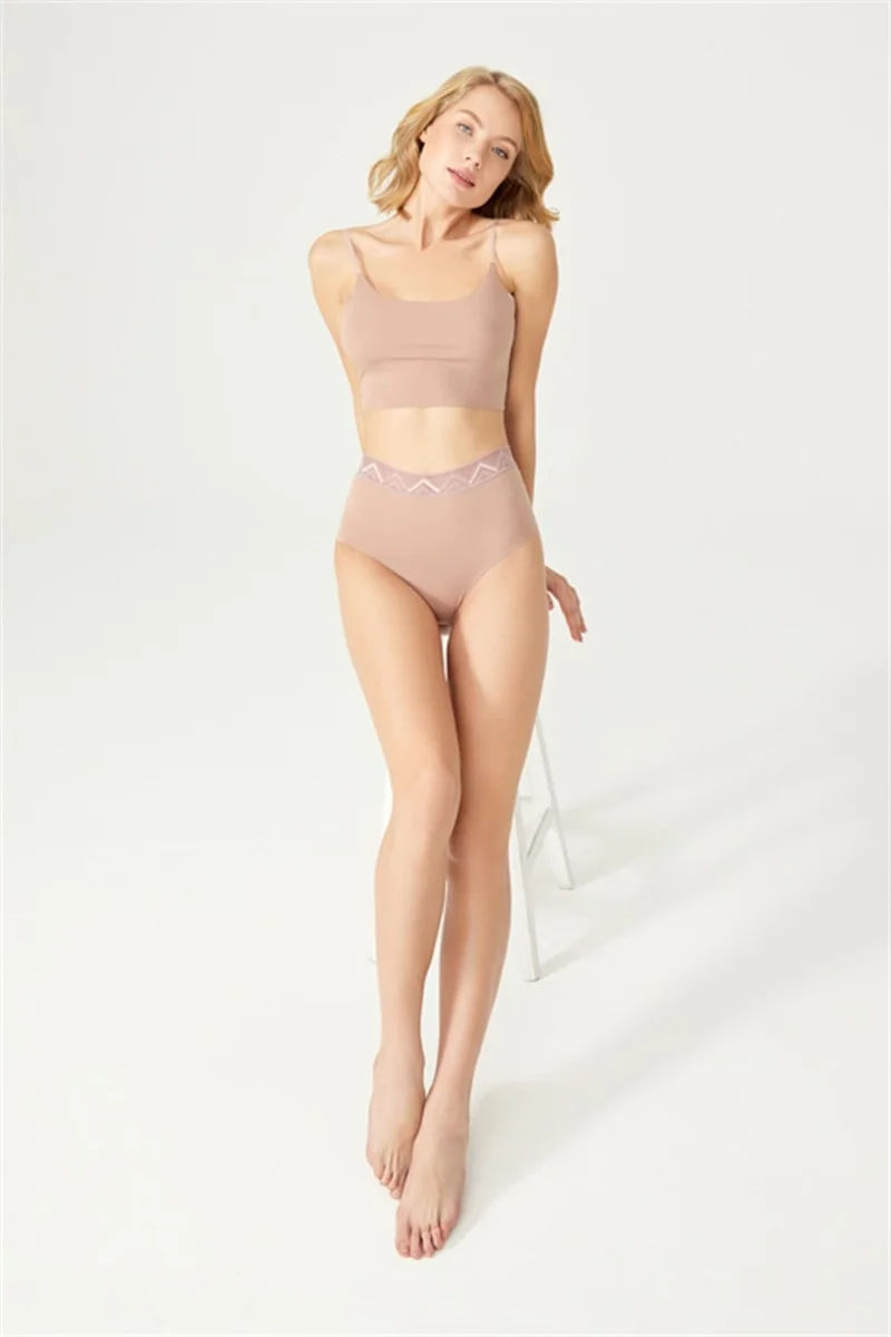 COTTONHILL Basic High Waist Laser Cut Bikini Panties 7 Pack
