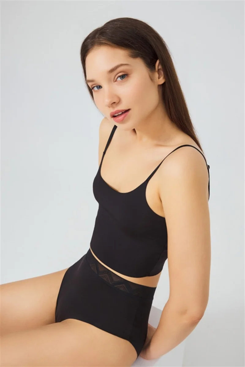 COTTONHILL Basic High Waist Laser Cut Bikini Panties 7 Pack