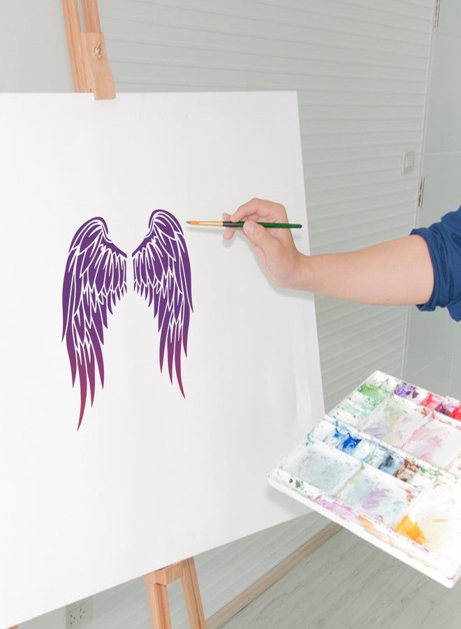 ORIGACH 4PCS Large Angel Wings Stencils 11.8x11.8 inch, Durable Flexible DIY Art Craft Stencil for Bag T-Shirts Airbrush Painting Drawing - Image 5