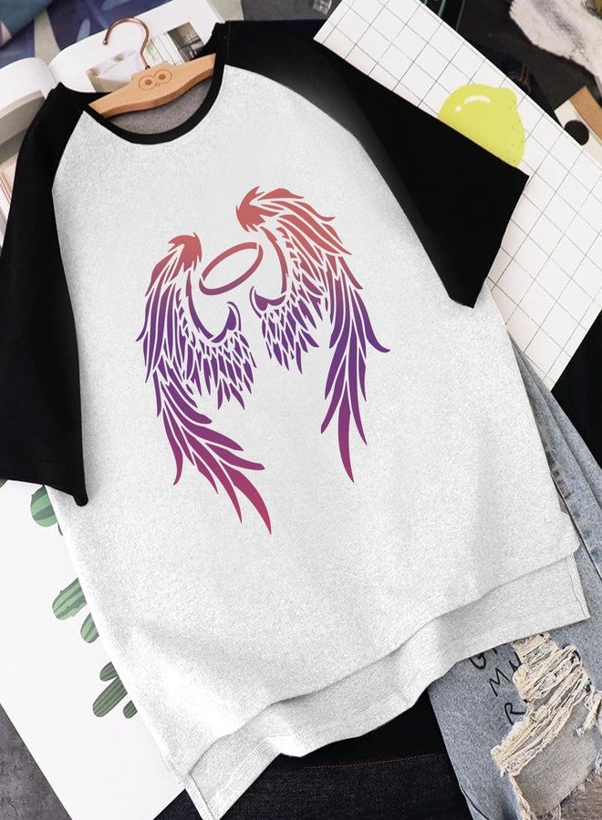 ORIGACH 4PCS Large Angel Wings Stencils 11.8x11.8 inch, Durable Flexible DIY Art Craft Stencil for Bag T-Shirts Airbrush Painting Drawing - Image 4