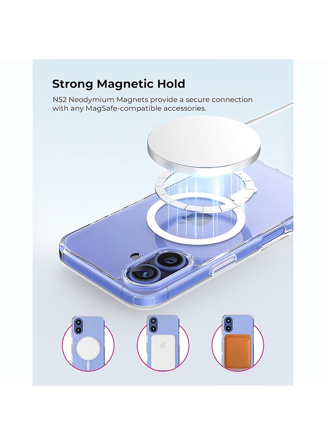 O Ozone Clear Hard Back Compatible With iPhone 16 Plus [ Compatible With Magsafe ]| Transparent Shockproof Protective Cover | Slim Hybrid PC + TPU Phone Case | Anti-Yellow, Scratch Resistant - Image 3