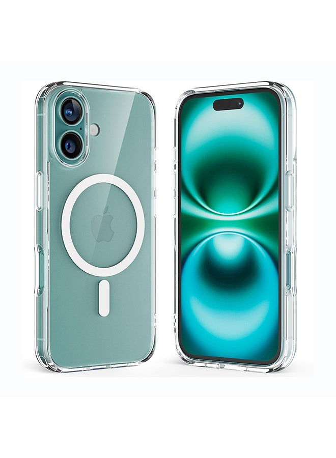 O Ozone Clear Hard Back Compatible With iPhone 16 Plus [ Compatible With Magsafe ]| Transparent Shockproof Protective Cover | Slim Hybrid PC + TPU Phone Case | Anti-Yellow, Scratch Resistant - Image 1