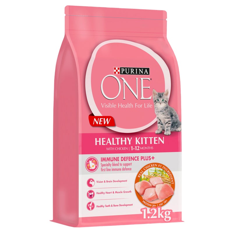 Purina One Healthy Kitten Cat Food with Chicken Flavour Promo Price (1.2kg) - Image 1