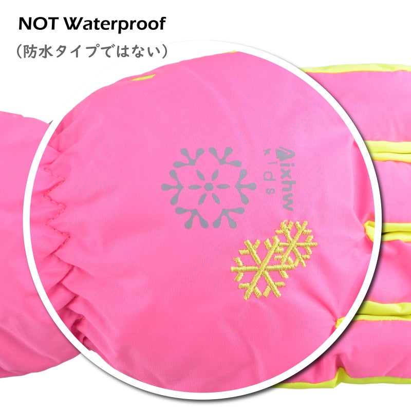 TRIWONDER Kids Gloves for Boys Girls Toddler Winter Ski Snow Mittens Windproof Waterproof Thermal Warm Gloves (S, Rose Red) - Image 4