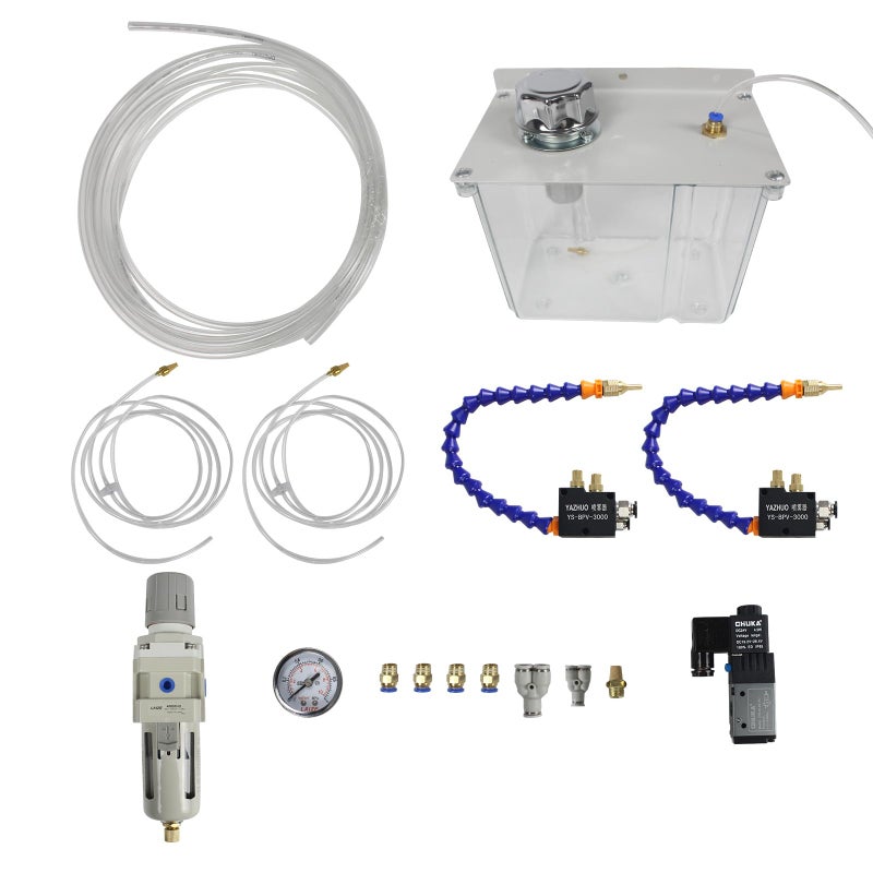 CNCTOPBAOS Cutting Cooling Spray PumpYSBPV3000 3L Oil Mist Sprayer Coolant Lubrication Spray System24V Solenoid ValveAir Filter Regulator for Cutting CNC Engraving Drill Milling Lathe Machine - Image 2
